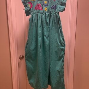 Vintage Sea Wind Peru Embroidered Southwest Folk Dress Medium